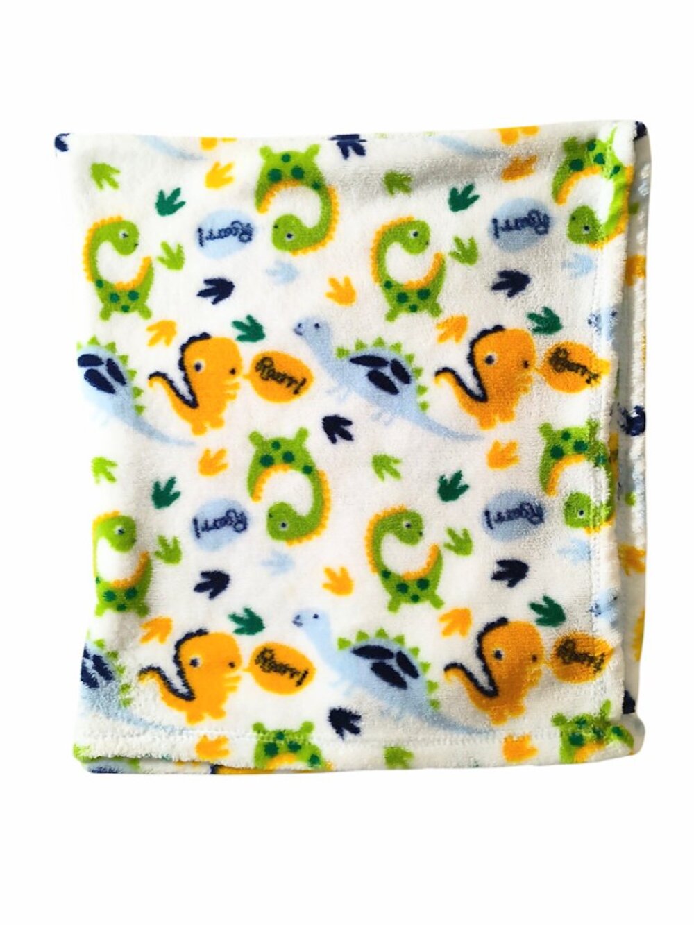 2019 Cutie Pie Dinosaur Dino Footprint Roar Security Lovey Blanket 34" X 35"
